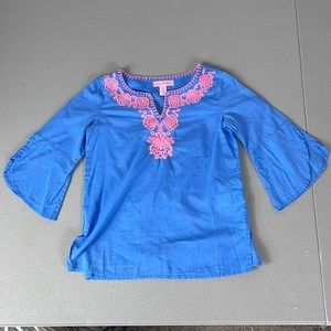 Lilly Pulitzer Girls Embroidered Cover Up. Size XS 2/3.